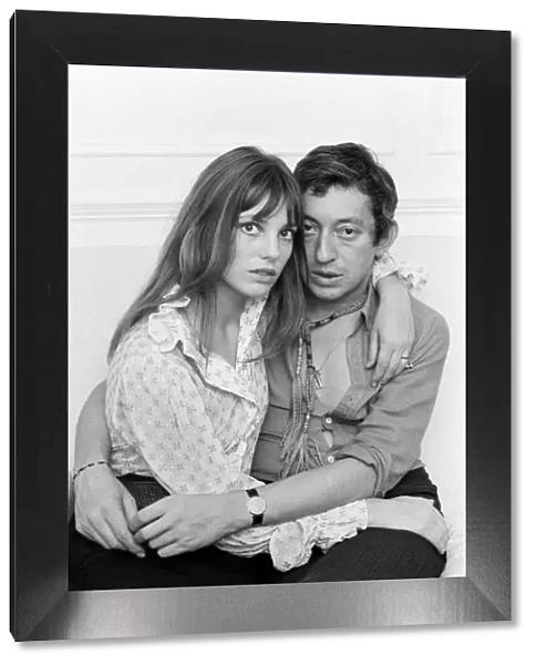 Jane Birkin Actress and Serge Gainsbourg at home in their chelsea flat