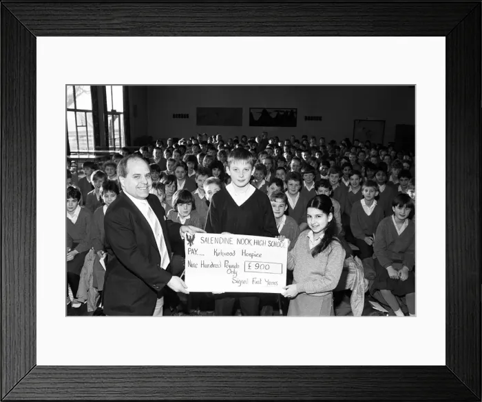 Framed Print : First year pupils at Salendine Nook High School helped to raise £ Framed Print : First year pupils at Salendine Nook High School helped to raise £