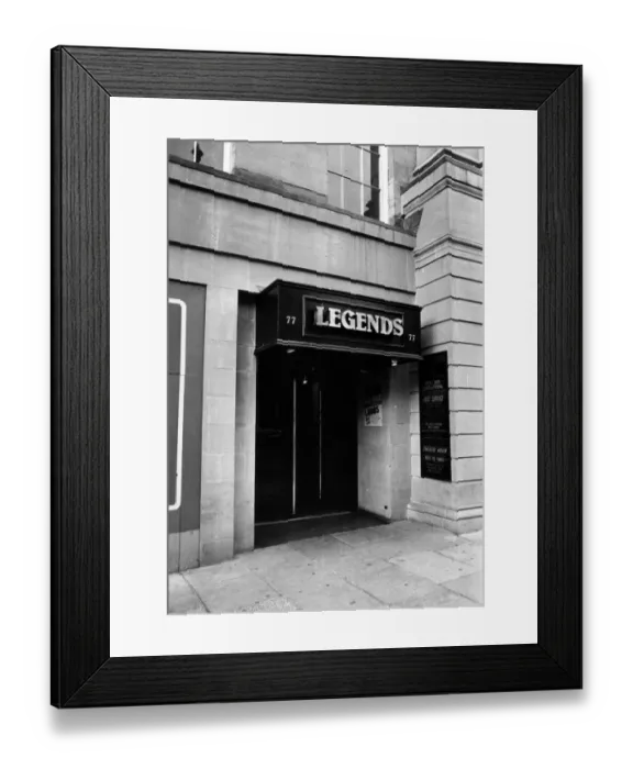 Framed Print : Legends, Nightclub, Newcastle, Circa 1983