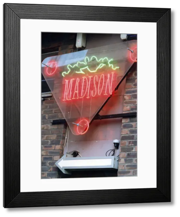 Framed Print : Madison nightclub in Newcastle, Tyne and Wear, circa 1990s Framed Print : Madison nightclub in Newcastle, Tyne and Wear, circa 1990s