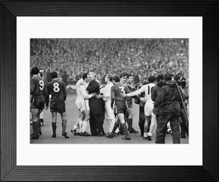Framed Print : Congratulations for Tottenham Hotspur forward Jimmy Greaves from manager Bill Nicholson Framed Print : Congratulations for Tottenham Hotspur forward Jimmy Greaves from manager Bill Nicholson