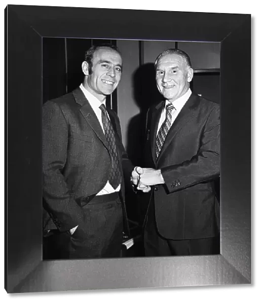 Tottenham Hotspur manager Bill Nicholson with fellow League Cup Final manager Ron