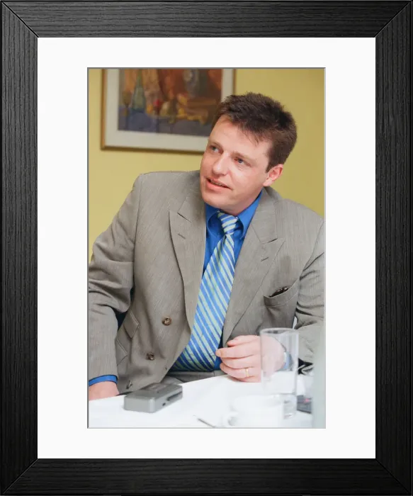 Framed Print : Suggs, lead singer of British ska group Madness, 30th April 1997 Framed Print : Suggs, lead singer of British ska group Madness, 30th April 1997