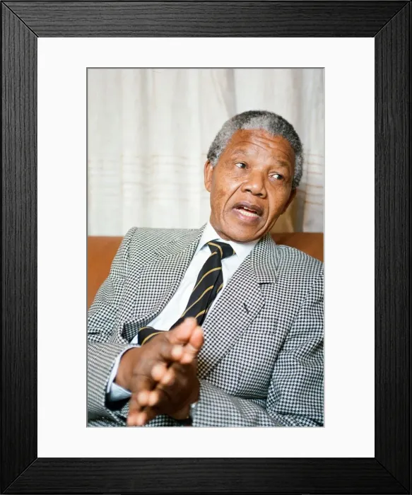 Framed Print : Nelson Mandela leader of the African National Congress (ANC