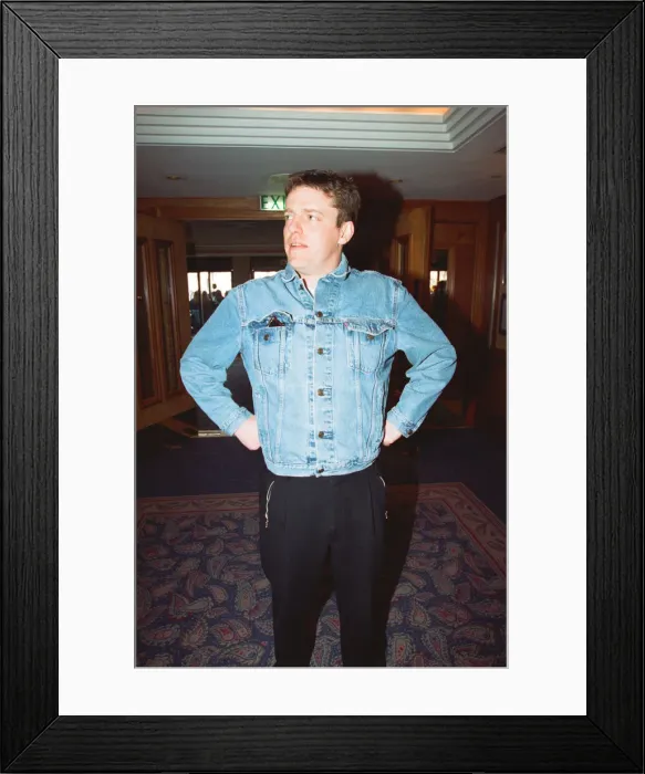 Framed Print : Suggs, lead singer of British ska group Madness, at the Captital Radio Help A London