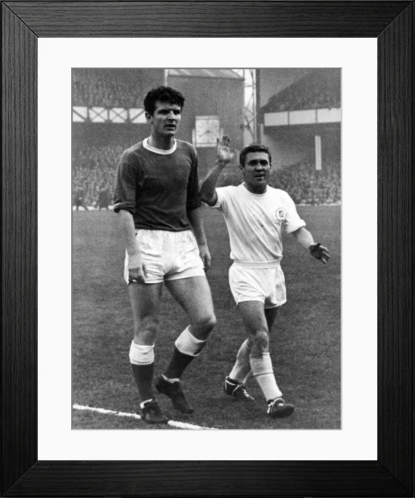 Framed Print : English Division 1 match Everton 0 -1 Leeds at Goodison Park. With the clock at 3 Framed Print : English Division 1 match Everton 0 -1 Leeds at Goodison Park. With the clock at 3