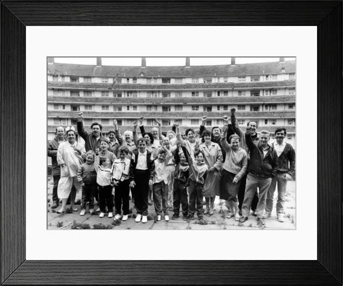 Framed Print : Gerard Gardens, a tenement block in Liverpool city centre Framed Print : Gerard Gardens, a tenement block in Liverpool city centre