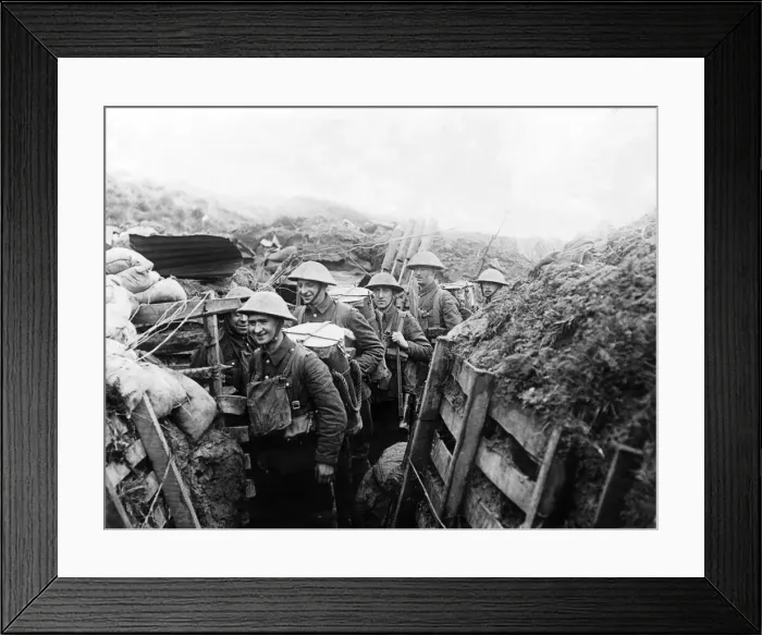 Framed Print : Carrying party of the 1 / 7th Kings Liverpool Regiment, 156th Brigade Framed Print : Carrying party of the 1 / 7th Kings Liverpool Regiment, 156th Brigade