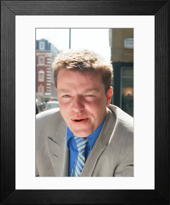 Framed Print : Suggs, lead singer of British ska group Madness, 30th April 1997 Framed Print : Suggs, lead singer of British ska group Madness, 30th April 1997