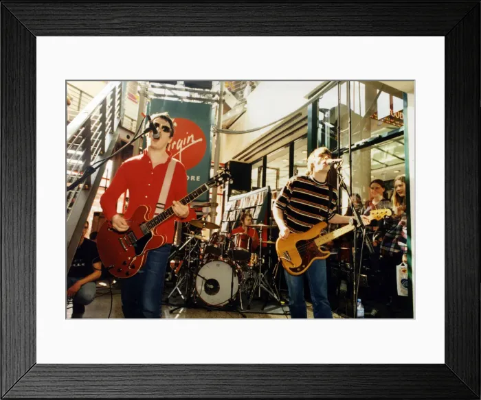 Framed Print : Newport s, 60ft Dolls, in concert at the Virgin Store in Queen Street, Cardiff, Wales