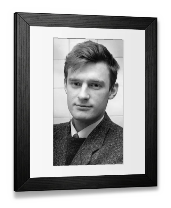 Framed Print : Coventry Evening Telegraph reporter Jeremy Vine. 8th January 1987