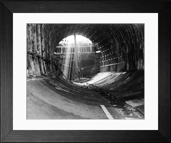 Framed Print : Construction of the Queensway Tunnel, which is one of The Mersey Tunnels, circa 1930s Framed Print : Construction of the Queensway Tunnel, which is one of The Mersey Tunnels, circa 1930s