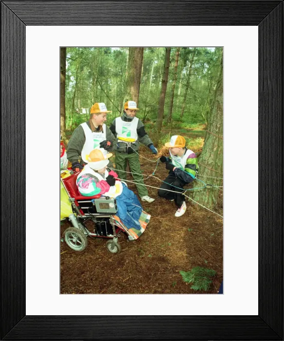 Framed Print : Victoria School Birmingham taking part in the BT Kielder Challenge at the Lickey Hills Framed Print : Victoria School Birmingham taking part in the BT Kielder Challenge at the Lickey Hills