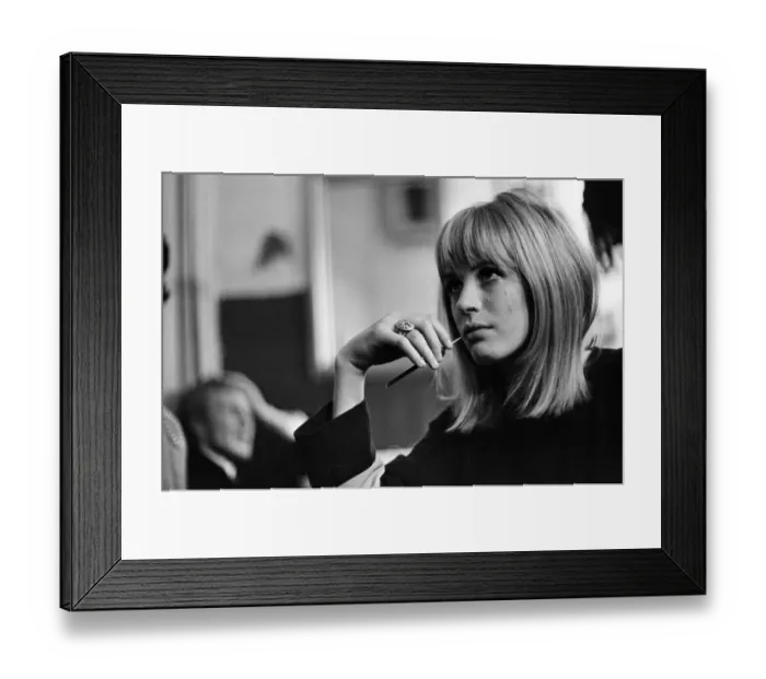 Framed Print : Marianne Faithfull in Paris. 5th January 1965