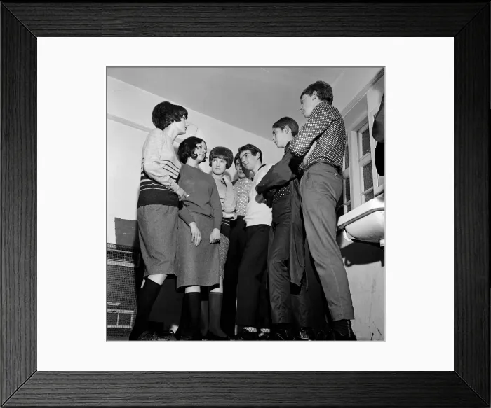 Framed Print : The mods and rockers were two conflicting British youth subcultures of the early to