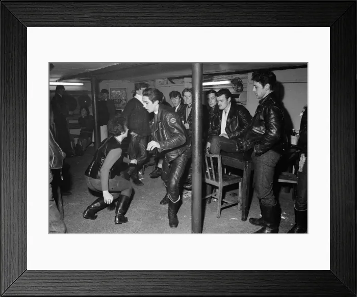 Framed Print : The mods and rockers were two conflicting British youth subcultures of the early to Framed Print : The mods and rockers were two conflicting British youth subcultures of the early to