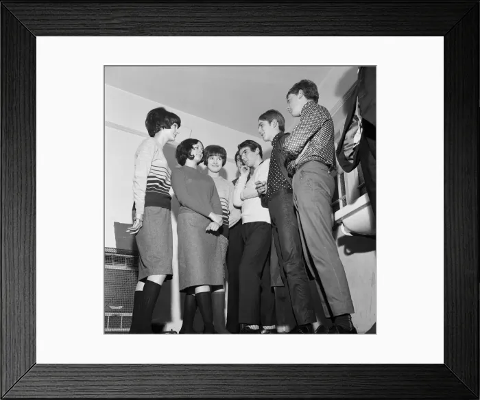 Framed Print : The mods and rockers were two conflicting British youth subcultures of the early to Framed Print : The mods and rockers were two conflicting British youth subcultures of the early to