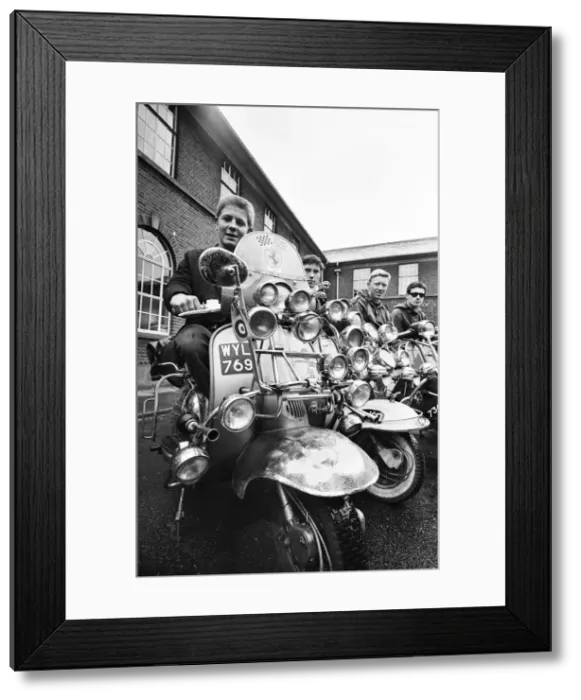 Framed Print : The mods and rockers were two conflicting British youth subcultures of the early to