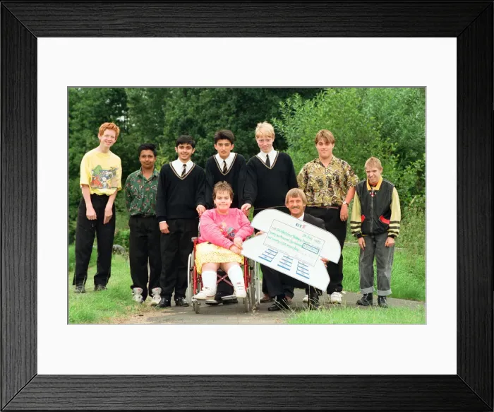 Framed Print : Wheelchair Pathway Project at Lickey Hills designed by pupils at Wheelers Lane Boys