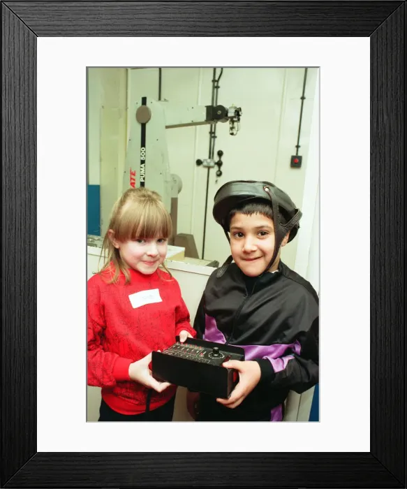 Framed Print : Some of the kids of West Heath School and Victoria School in Northfield who went on a