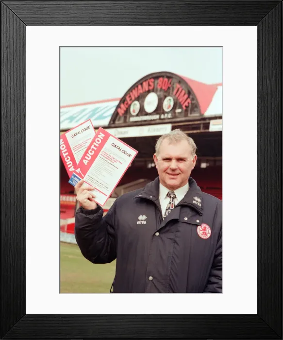 Framed Print : History goes under the hammer when the great Ayresome Park Auction takes place on 23rd