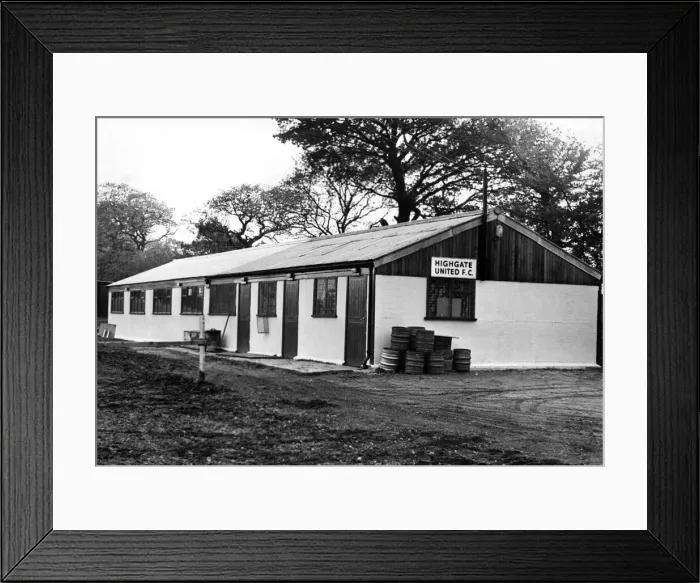 Framed Print : Highgate United F. Cs new club house at Tythe Barn Lane, Solihull. 7th November 1967 Framed Print : Highgate United F. Cs new club house at Tythe Barn Lane, Solihull. 7th November 1967
