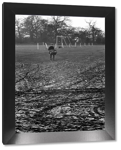 Highgate United F. C. ground the day after a storm which killed player Tony Allden after