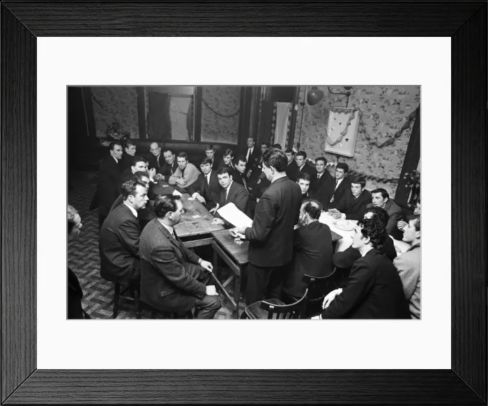 Framed Print : A meeting takes place at Highgate United F. C. 27th February 1967 Framed Print : A meeting takes place at Highgate United F. C. 27th February 1967