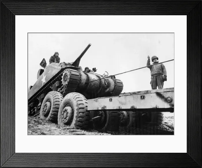Framed Print : One of the vital weapons of the US Army now manoeuvering on the rugged downs
