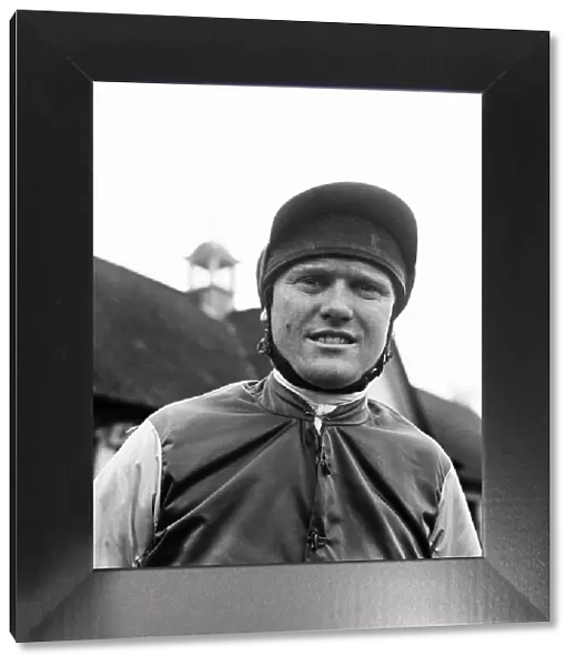 Jockey Terry Biddlecombe at Warwick Races before the second race. 12th February 1965
