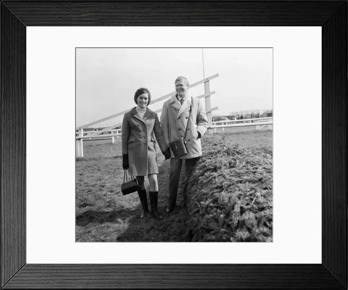Framed Print : Terry Biddlecombe, National Hunt Jockey, and wife Bridget at Aintree Framed Print : Terry Biddlecombe, National Hunt Jockey, and wife Bridget at Aintree