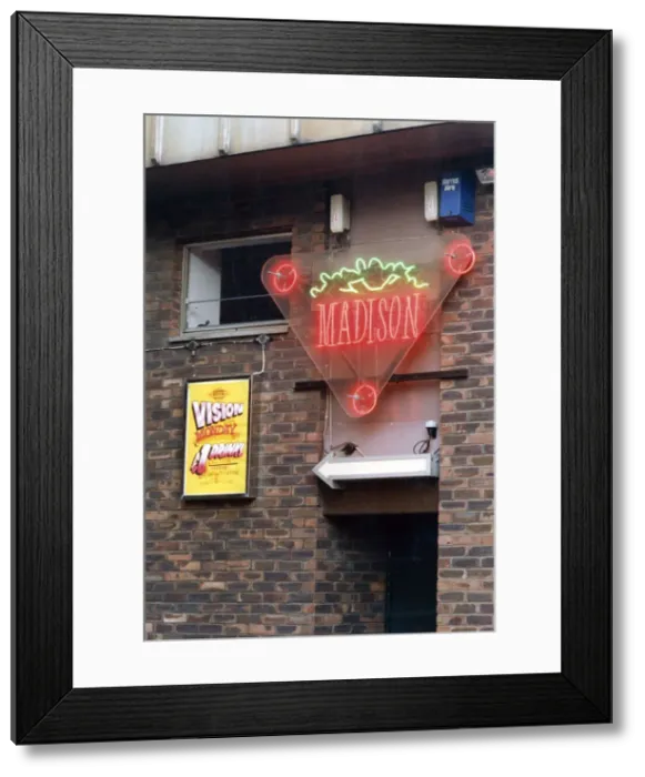 Framed Print : Madison nightclub in Newcastle, Tyne and Wear, circa 1990s Framed Print : Madison nightclub in Newcastle, Tyne and Wear, circa 1990s