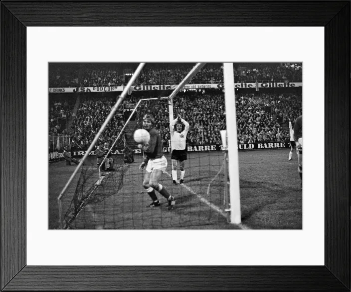 Framed Print : 1974 World Cup Qualifying match at Idraetsparken, Copenhagen Framed Print : 1974 World Cup Qualifying match at Idraetsparken, Copenhagen