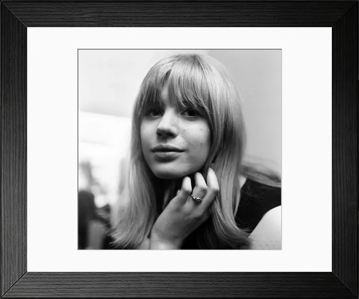 Framed Print : Marianne Faithfull, the pop singer who has reached the top ten since she started singing Framed Print : Marianne Faithfull, the pop singer who has reached the top ten since she started singing