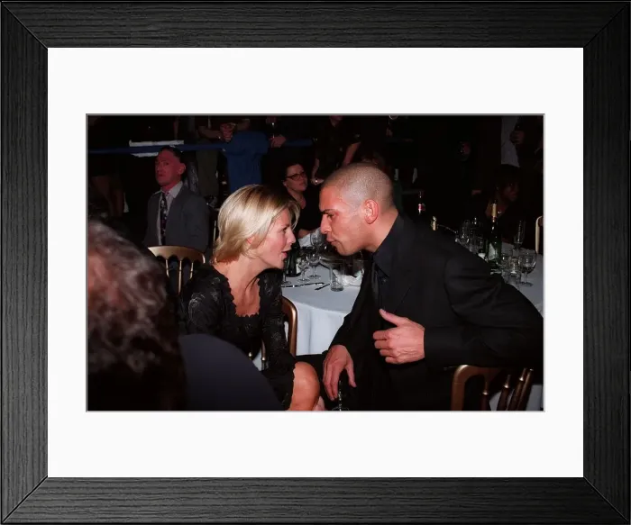 Framed Print : Ulrika Jonsson and Stan Collymore Febuary1998 at The 1998 Brit Awards Framed Print : Ulrika Jonsson and Stan Collymore Febuary1998 at The 1998 Brit Awards