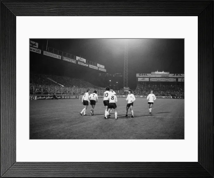 Framed Print : 1974 World Cup Qualifying match at Idraetsparken, Copenhagen Framed Print : 1974 World Cup Qualifying match at Idraetsparken, Copenhagen