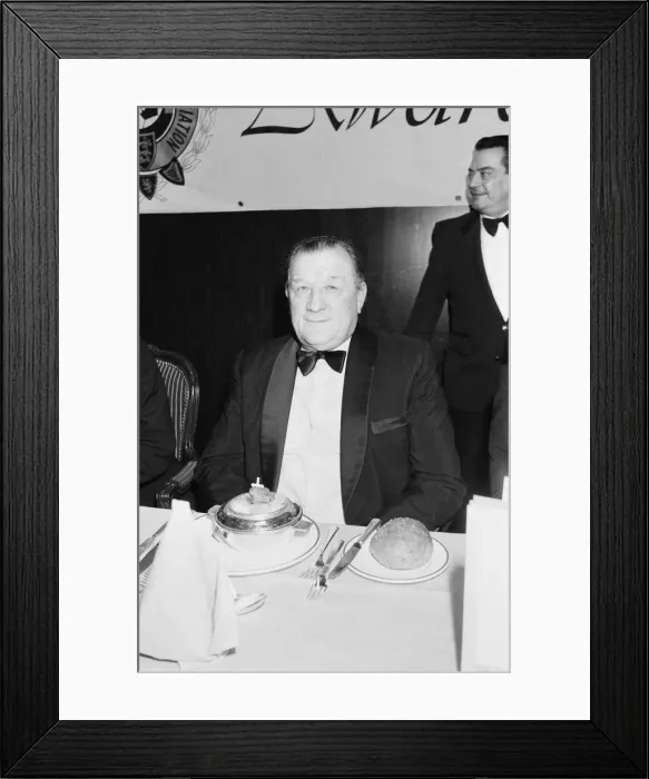 Framed Print : Liverpool manager Bob Paisley at the Professional Footballers Association Dinner in Framed Print : Liverpool manager Bob Paisley at the Professional Footballers Association Dinner in