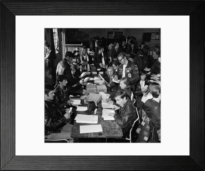 Framed Print : The mods and rockers were two conflicting British youth subcultures of the early to