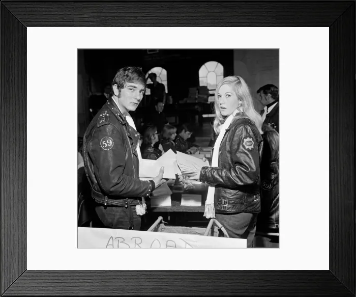 Framed Print : The mods and rockers were two conflicting British youth subcultures of the early to