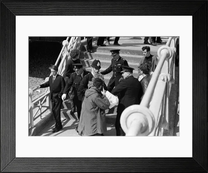 Framed Print : The mods and rockers were two conflicting British youth subcultures of the early to Framed Print : The mods and rockers were two conflicting British youth subcultures of the early to