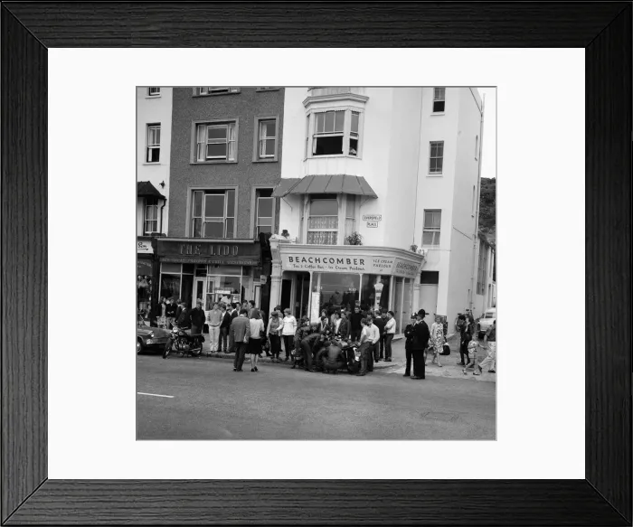 Framed Print : The mods and rockers were two conflicting British youth subcultures of the early to