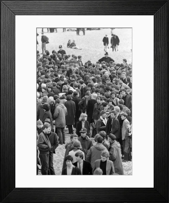 Framed Print : The mods and rockers were two conflicting British youth subcultures of the early to
