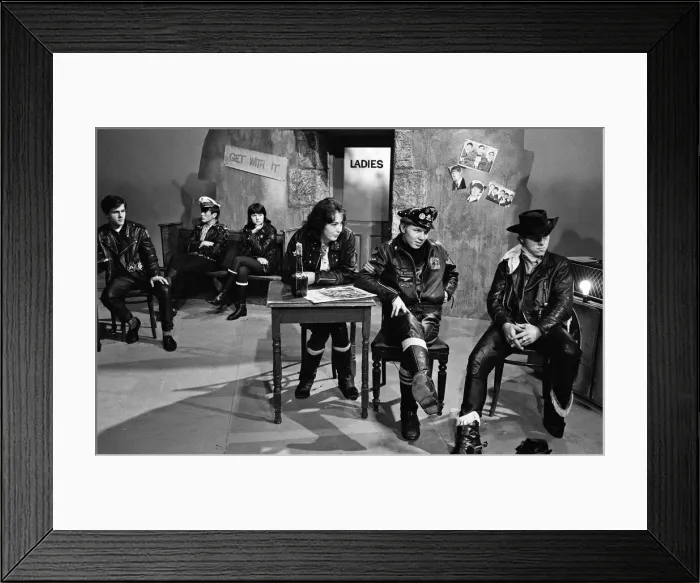 Framed Print : The mods and rockers were two conflicting British youth subcultures of the early to