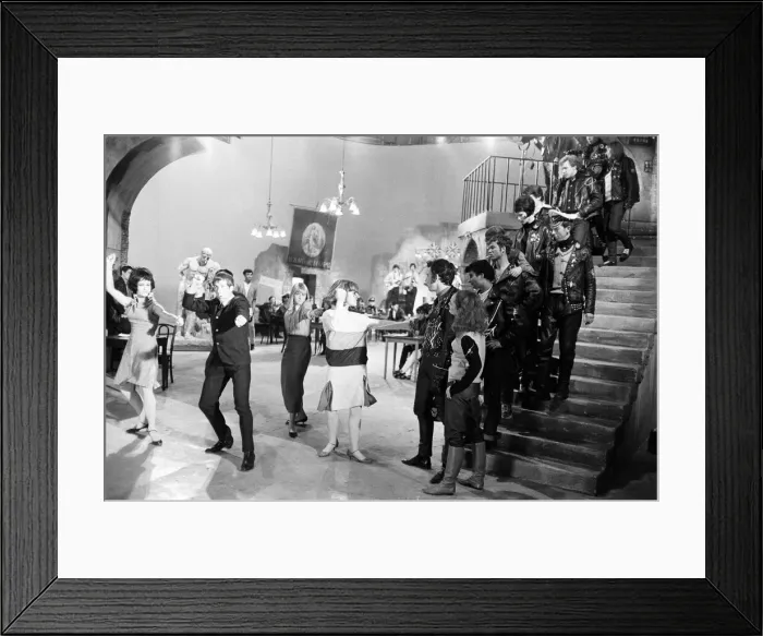 Framed Print : The mods and rockers were two conflicting British youth subcultures of the early to Framed Print : The mods and rockers were two conflicting British youth subcultures of the early to