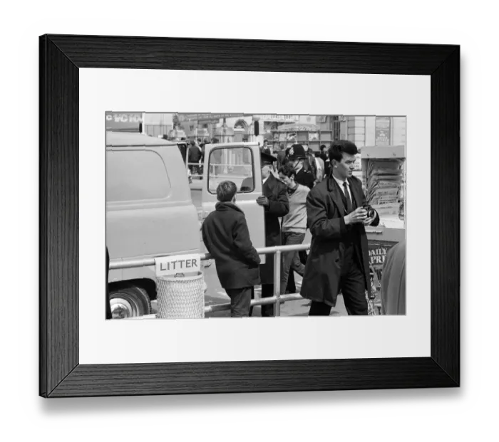 Framed Print : The mods and rockers were two conflicting British youth subcultures of the early to