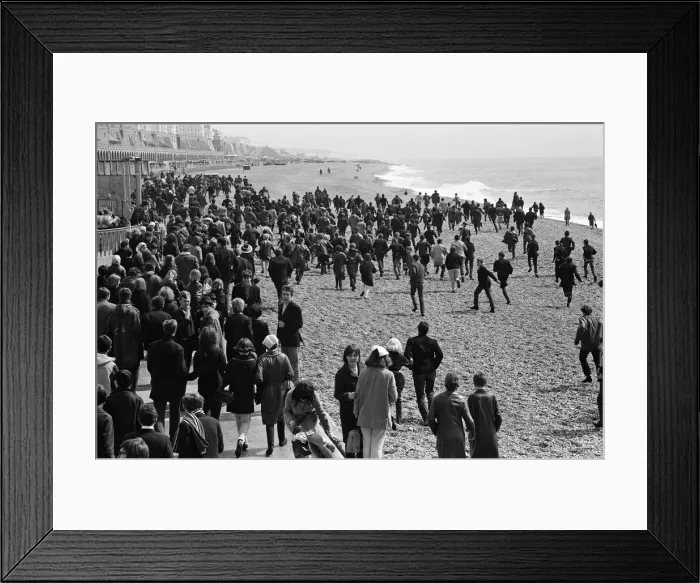 Framed Print : The mods and rockers were two conflicting British youth subcultures of the early to Framed Print : The mods and rockers were two conflicting British youth subcultures of the early to