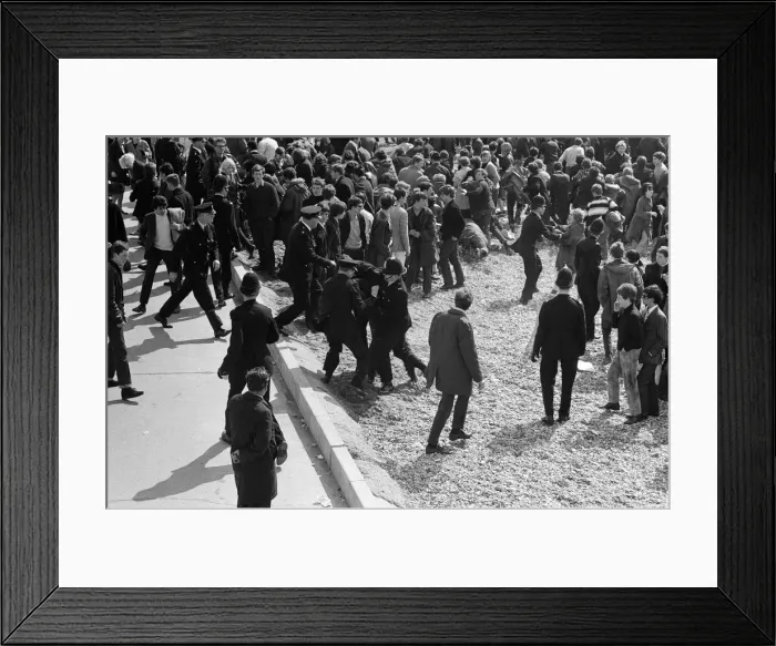 Framed Print : The mods and rockers were two conflicting British youth subcultures of the early to