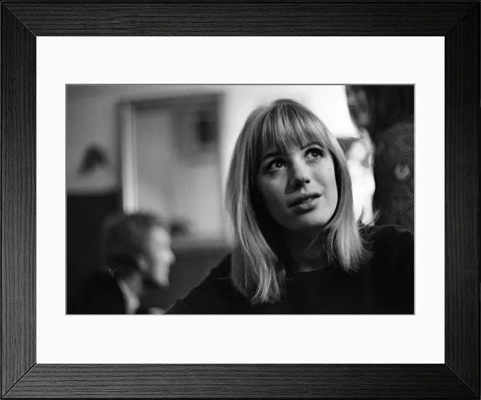 Framed Print : Marianne Faithfull in Paris. 5th January 1965 Framed Print : Marianne Faithfull in Paris. 5th January 1965