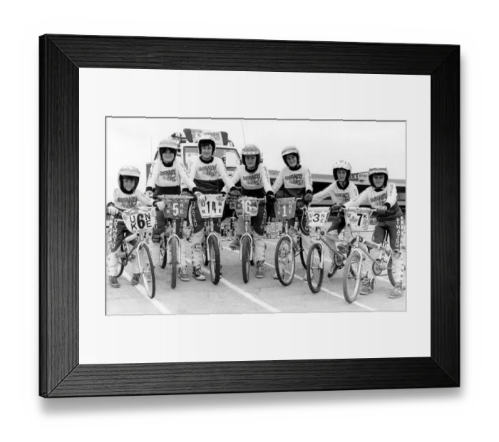 Framed Print : Clevelands BMX champions The Fairway Flyers. Daihatsu have bestowed an honourable