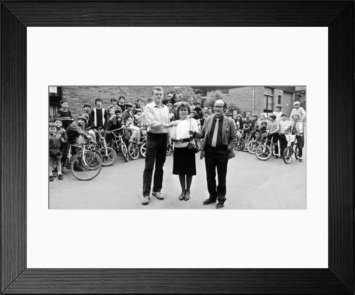 Framed Print : Guisborough BMX fans backup county councillors Duncan McReddy (left) and Dave Punshon Framed Print : Guisborough BMX fans backup county councillors Duncan McReddy (left) and Dave Punshon